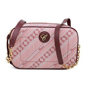 Chopard Happy Sport Bordeaux Red Canvas Camera Bag 95000-1114